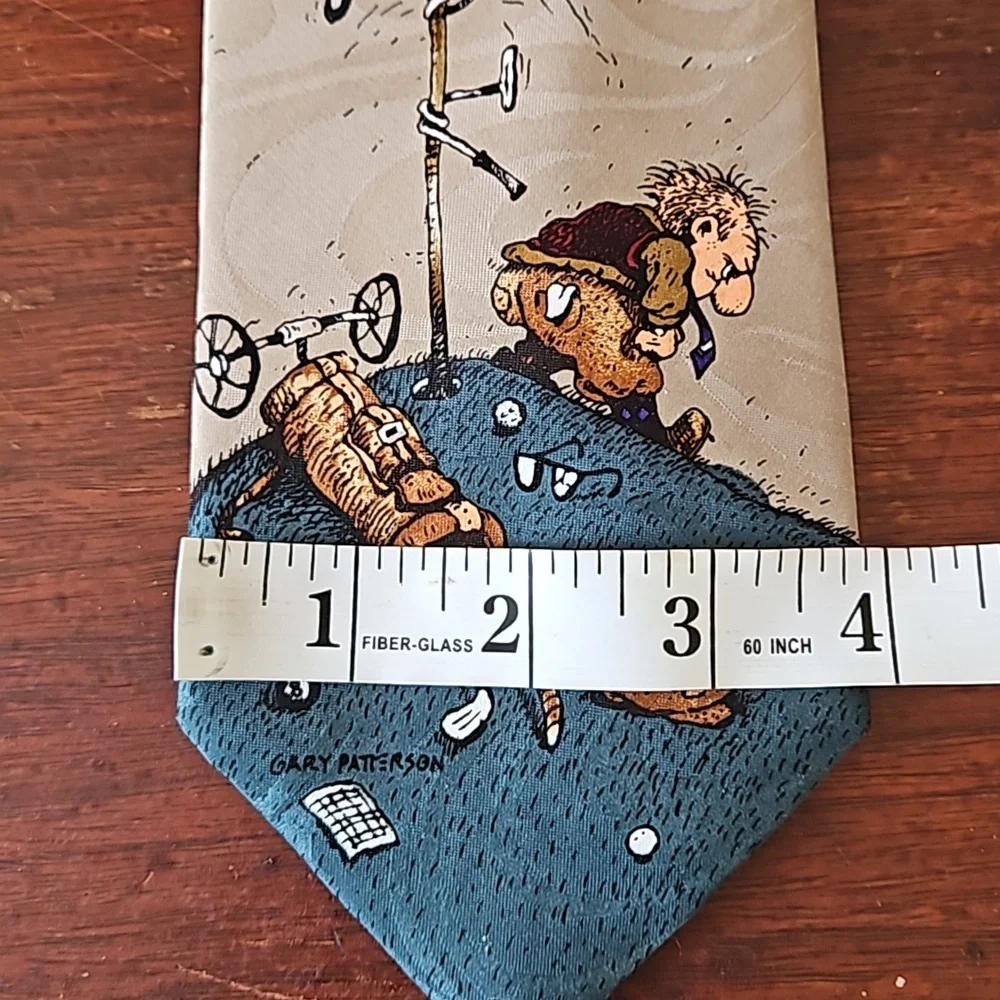Vintage Balacine Hot Cakes Gary Patterson Golf Humor Tie Made in USA